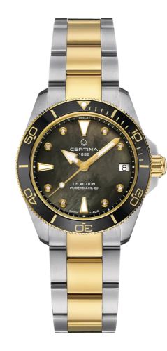 Certina DS Action Lady 34.5 Stainless Steel - Yellow Gold / Black MOP